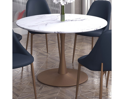 Worldwide - Zilo 40" Round Pedestal Dining Table