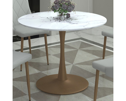 Worldwide - Zilo 40" Round Pedestal Dining Table