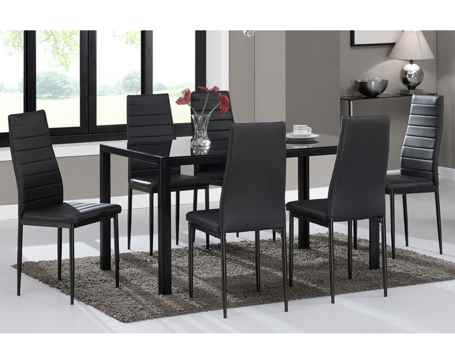 Worldwide - Contra Rectangular Dining Table in Black