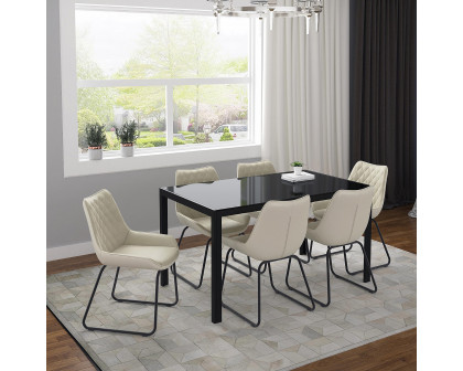 Worldwide - Contra Rectangular Dining Table in Black