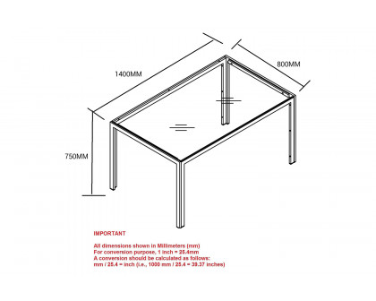 Worldwide - Contra Rectangular Dining Table in Black