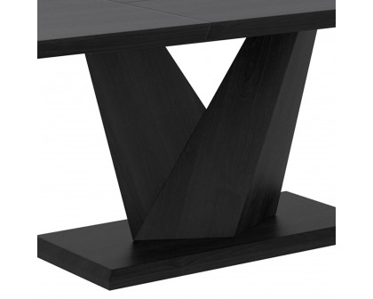 Worldwide Eclipse Dining Table with Extension - Black