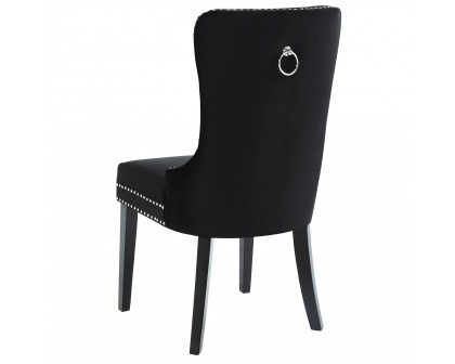 Worldwide Rizzo Side Chair Set of 2 - Black/Black