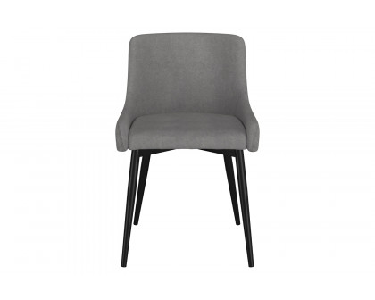 Worldwide Bianca Side Chair Set of 2 - Gray/Black