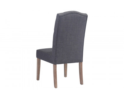 Worldwide Lucian Side Chair Set of 2 - Gray/Washed Gray