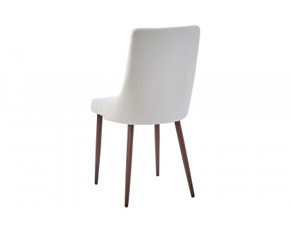 Worldwide™ Cora Side Chair Set of 2 - Beige/Walnut