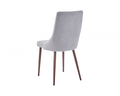 Worldwide Cora Side Chair Set of 2 - Gray/Walnut