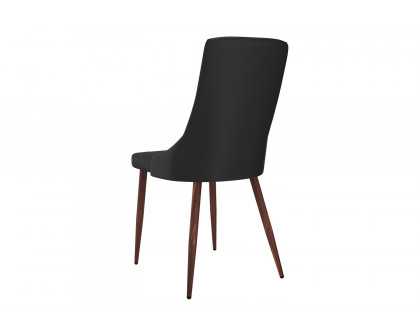 Worldwide Cora Side Chair Set of 2 - Black/Walnut