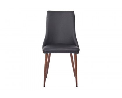 Worldwide Cora Side Chair Set of 2 - Black/Walnut