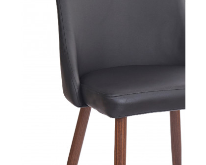 Worldwide Cora Side Chair Set of 2 - Black/Walnut