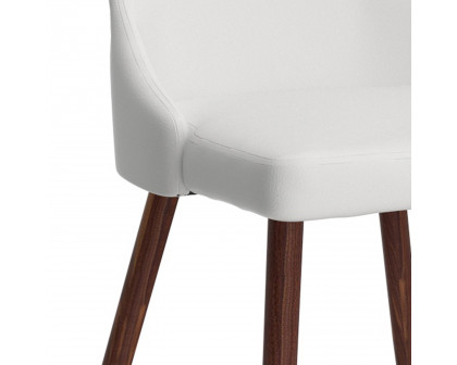 Worldwide Cora Side Chair Set of 2 - White/Walnut