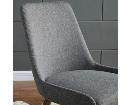 Worldwide Mia Side Chair Set of 2 - Dark Gray/Gray Leg