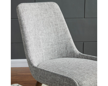 Worldwide Mia Side Chair Set of 2 - Light Gray/Gray