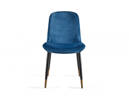 Worldwide Gabi Side Chair Set of 2 - Blue/Black