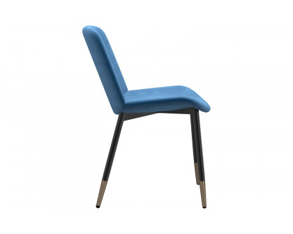 Worldwide Gabi Side Chair Set of 2 - Blue/Black