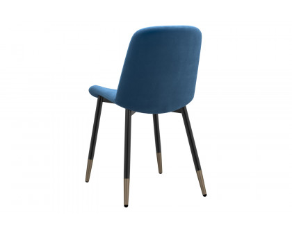 Worldwide Gabi Side Chair Set of 2 - Blue/Black