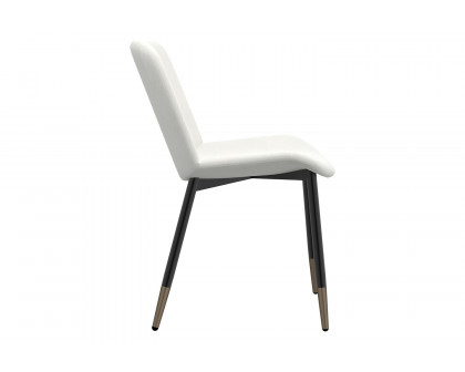 Worldwide Gabi Side Chair Set of 2 - Ivory/Black