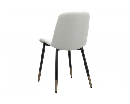 Worldwide Gabi Side Chair Set of 2 - Ivory/Black