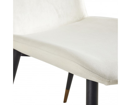 Worldwide Gabi Side Chair Set of 2 - Ivory/Black