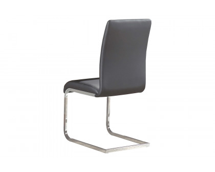 Worldwide™ Maxim Side Chair Set of 2 - Gray/Chrome