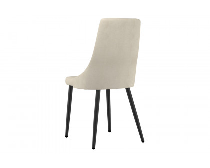 Worldwide Venice Side Chair Set of 2 - Beige/Black