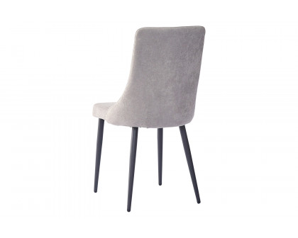 Worldwide™ Venice Side Chair Set of 2 - Gray/Black