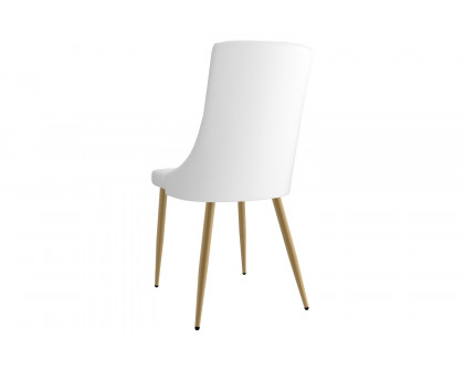 Worldwide Antoine Side Chair Set of 2 - White/Aged Gold