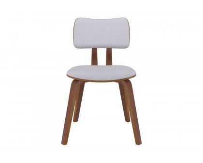 Worldwide Zuni Side Chair - Gray/Walnut