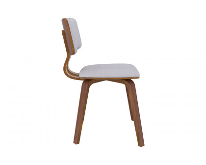 Worldwide Zuni Side Chair - Gray/Walnut