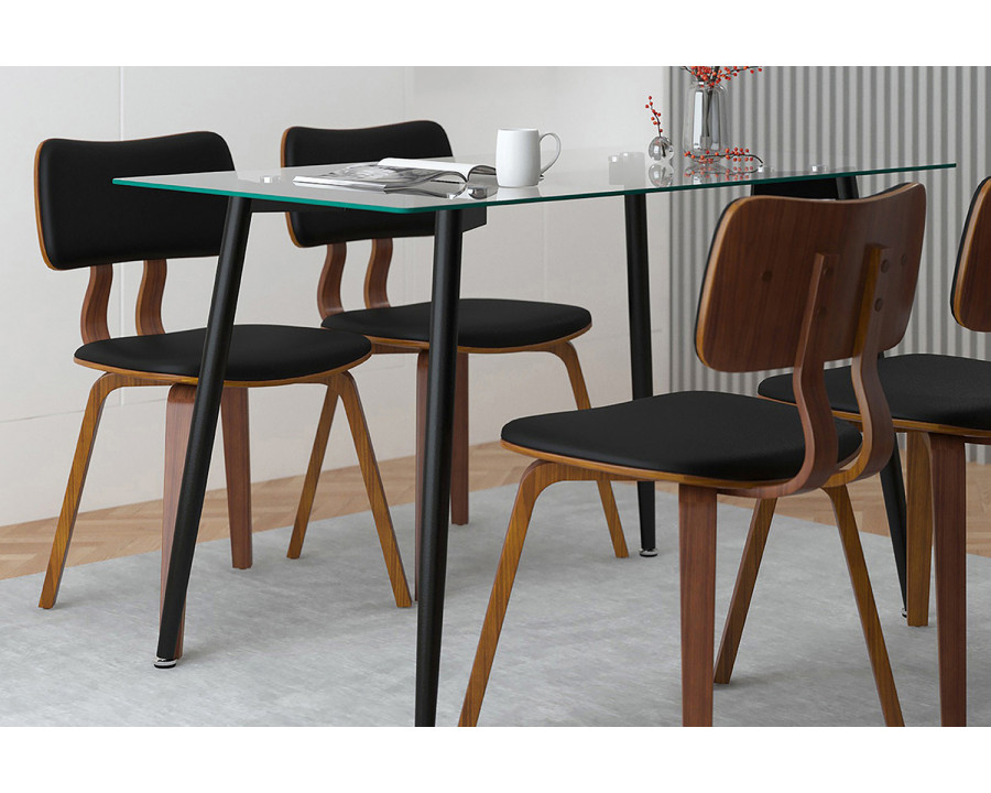 Worldwide Zuni Side Chair - Black/Walnut