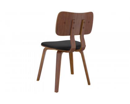 Worldwide™ Zuni Side Chair - Black/Walnut