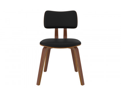 Worldwide™ Zuni Side Chair - Black/Walnut