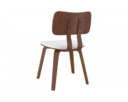 Worldwide Zuni Side Chair - White/Walnut