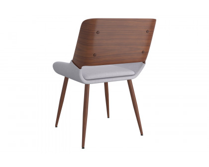 Worldwide Hudson Side Chair - Gray/Walnut