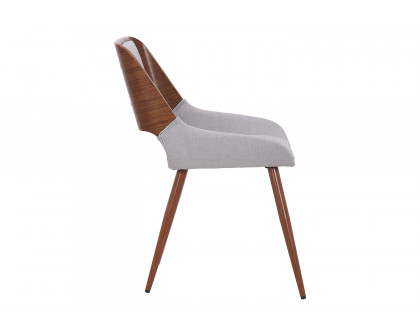 Worldwide Hudson Side Chair - Gray/Walnut