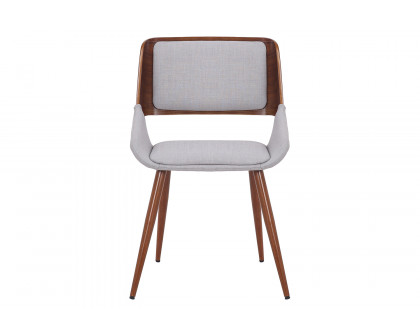 Worldwide Hudson Side Chair - Gray/Walnut