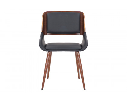 Worldwide Hudson Side Chair - Black/Walnut