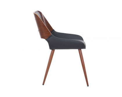 Worldwide Hudson Side Chair - Black/Walnut