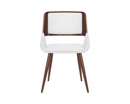 Worldwide Hudson Side Chair - White/Walnut