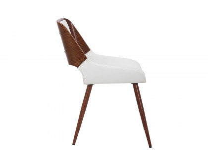 Worldwide Hudson Side Chair - White/Walnut