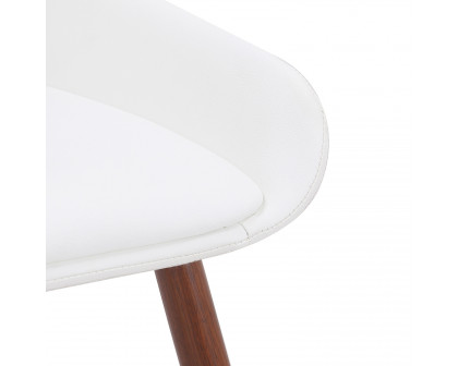 Worldwide Hudson Side Chair - White/Walnut