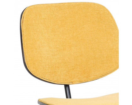 Worldwide Capri Side Chair Set of 2 - Mustard/Walnut/Black