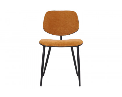 Worldwide Capri Side Chair Set of 2 - Rust/Walnut/Black