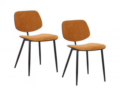 Worldwide Capri Side Chair Set of 2 - Rust/Walnut/Black