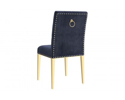 Worldwide Azul Side Chair Set of 2 - Black/Gold