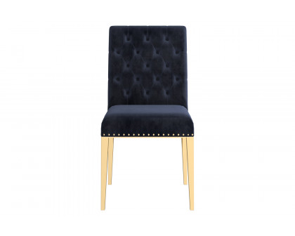 Worldwide Azul Side Chair Set of 2 - Black/Gold