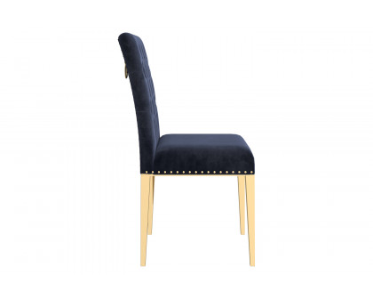 Worldwide Azul Side Chair Set of 2 - Black/Gold