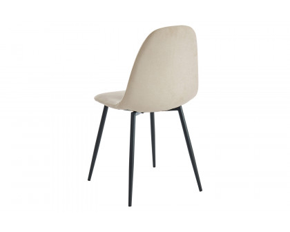 Worldwide Olly Side Chair Set of 4 - Beige/Black