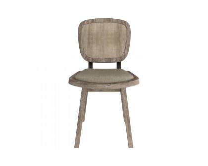 Worldwide Aster Side Chair Set of 2 - Beige