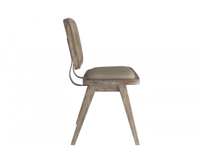 Worldwide Aster Side Chair Set of 2 - Beige